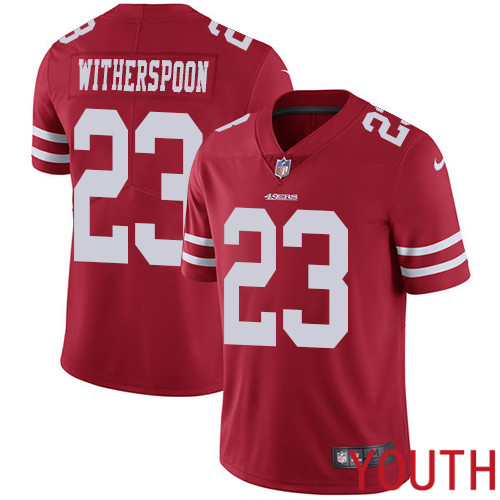 San Francisco 49ers Limited Red Youth Ahkello Witherspoon Home NFL Jersey #23 Vapor Untouchable->san francisco 49ers->NFL Jersey